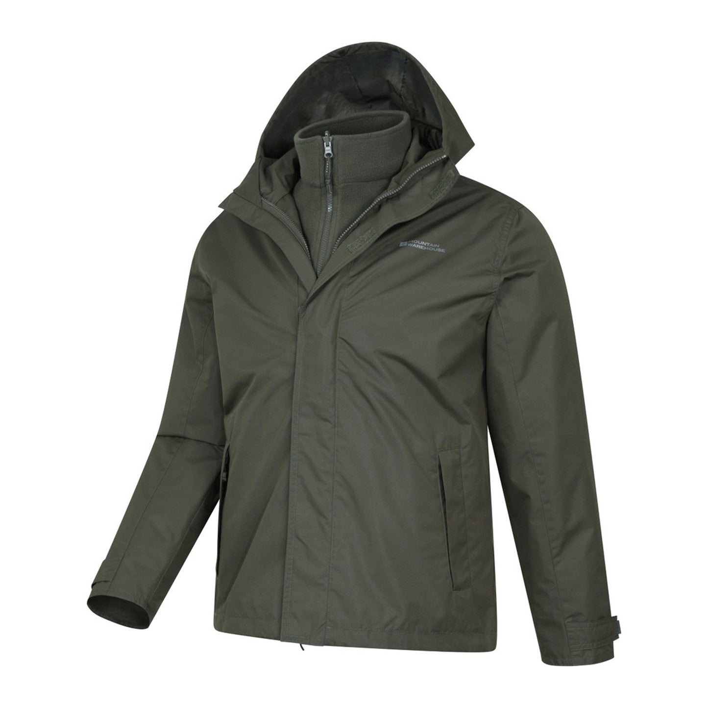 Dark Khaki - Lifestyle - Mountain Warehouse Mens Fell II 3 in 1 Jacket