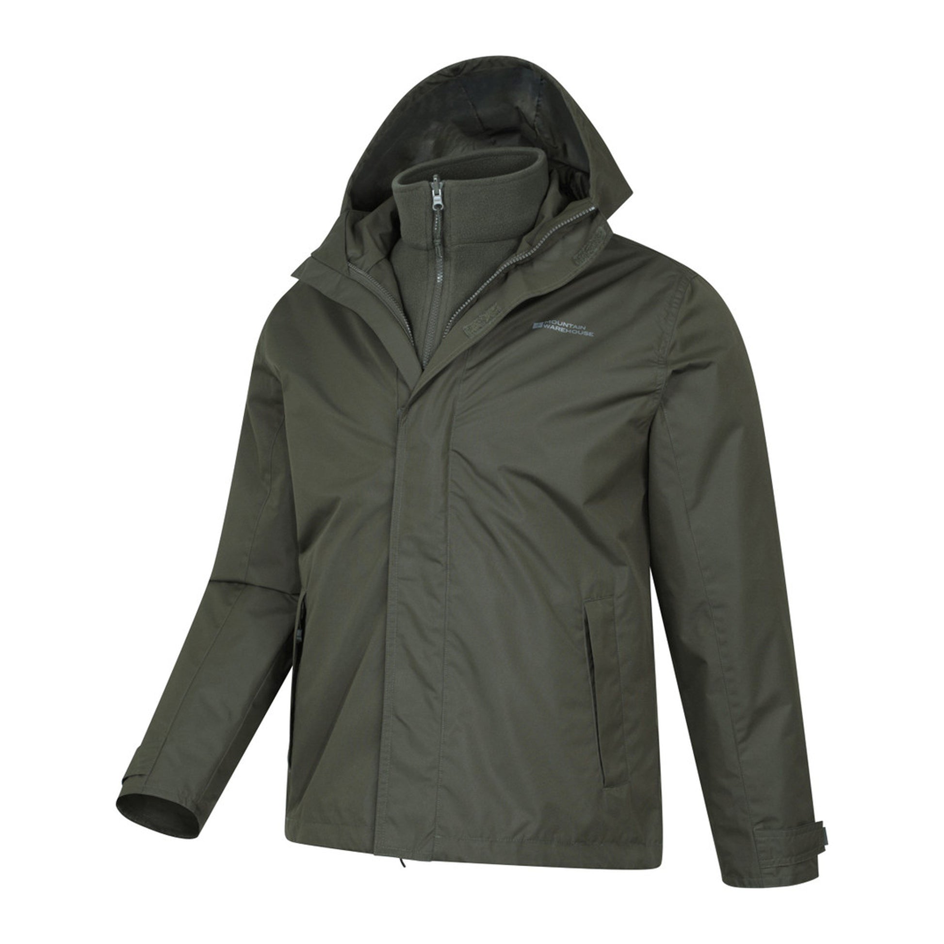 Dark Khaki - Lifestyle - Mountain Warehouse Mens Fell II 3 in 1 Jacket