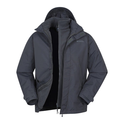 Grey - Front - Mountain Warehouse Mens Fell II 3 in 1 Jacket