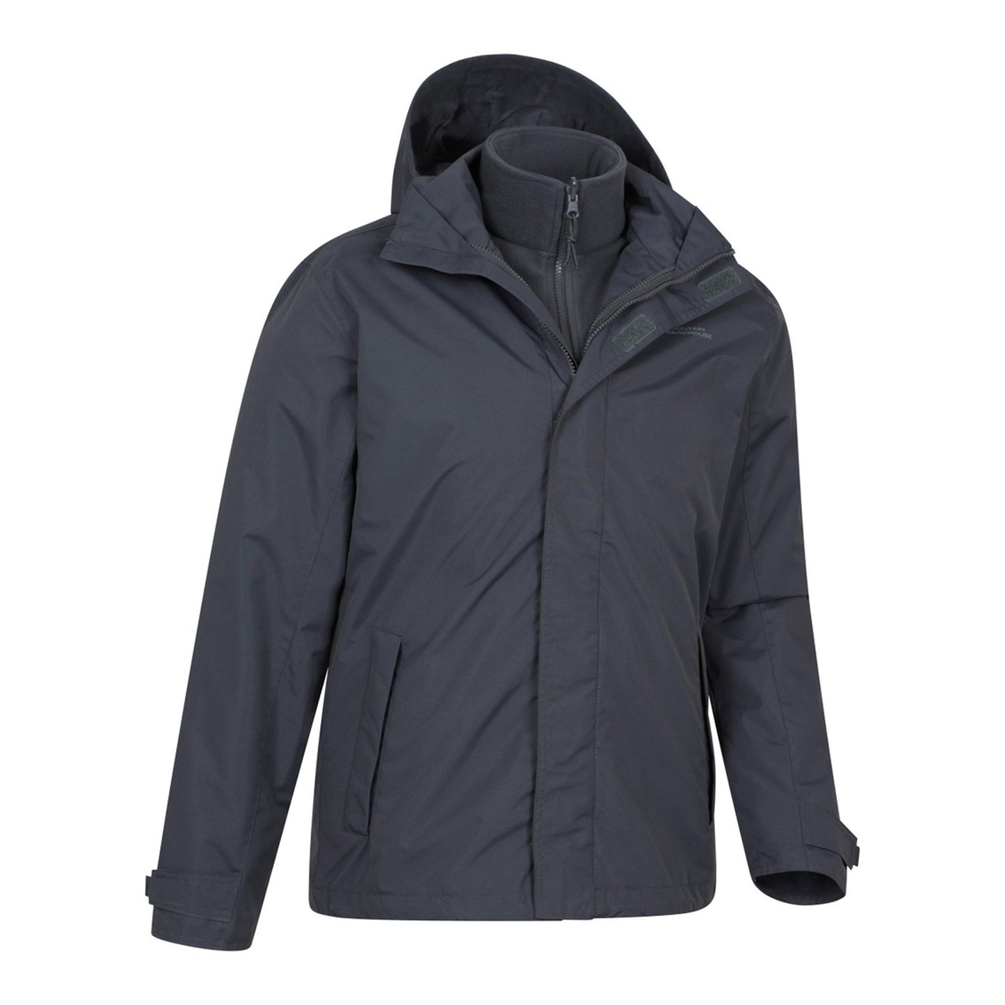 Grey - Back - Mountain Warehouse Mens Fell II 3 in 1 Jacket