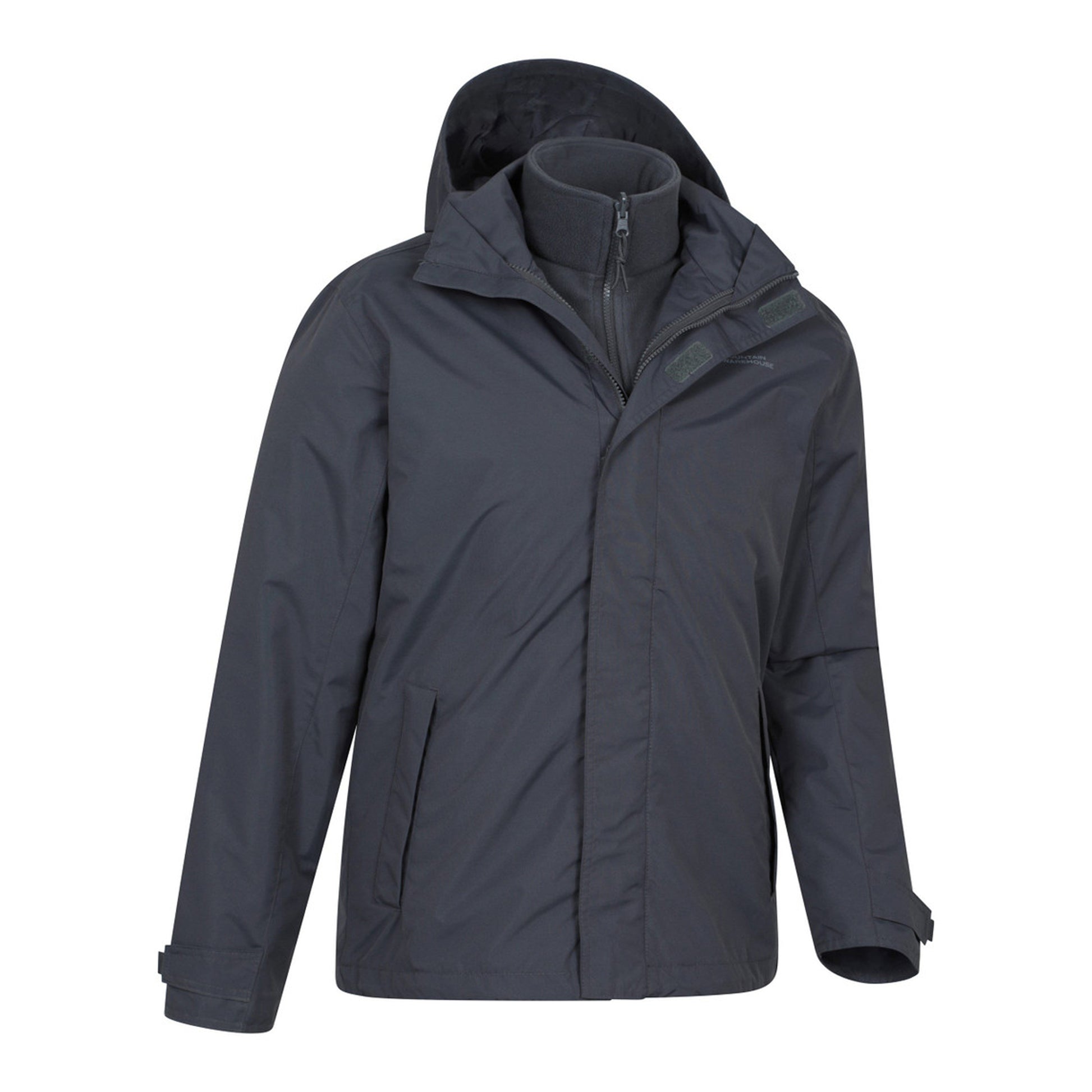 Grey - Back - Mountain Warehouse Mens Fell II 3 in 1 Jacket