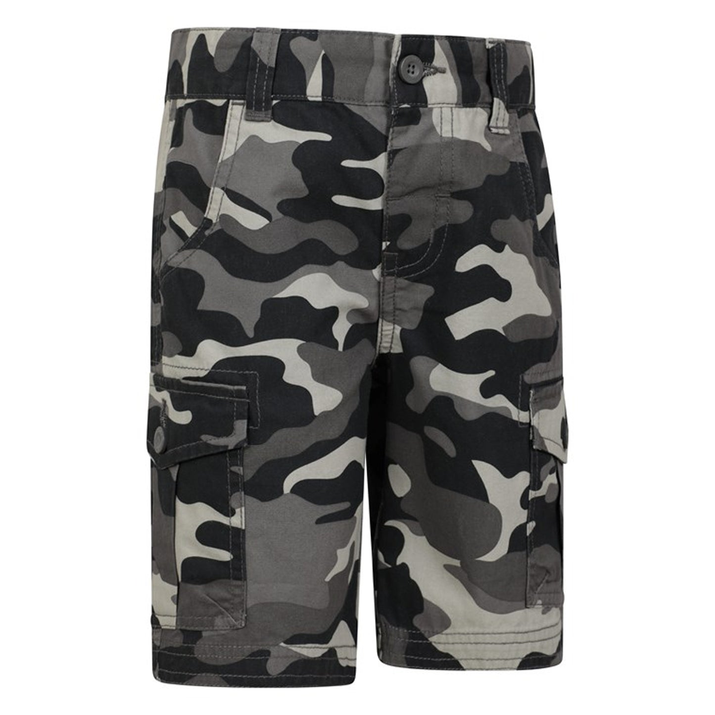 Black - Back - Mountain Warehouse Childrens-Kids Camo Cargo Shorts
