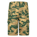 Light Beige-Green - Back - Mountain Warehouse Childrens-Kids Camo Cargo Shorts