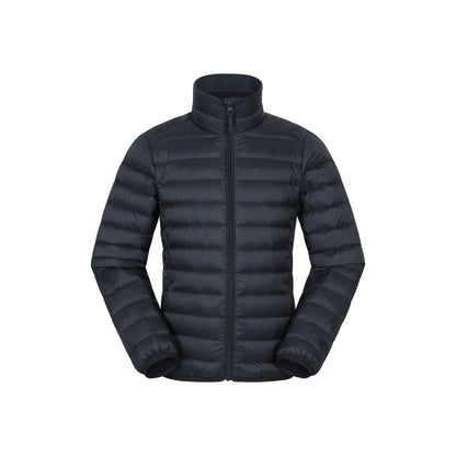 Jet Black - Front - Mountain Warehouse Childrens-Kids Featherweight Down Jacket