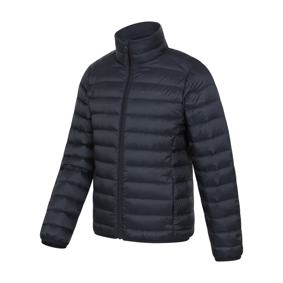 Jet Black - Side - Mountain Warehouse Childrens-Kids Featherweight Down Jacket