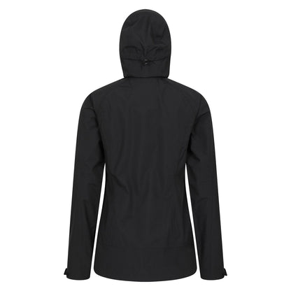 Black - Back - Mountain Warehouse Womens-Ladies Lightweight 2.5 Layer Waterproof Jacket