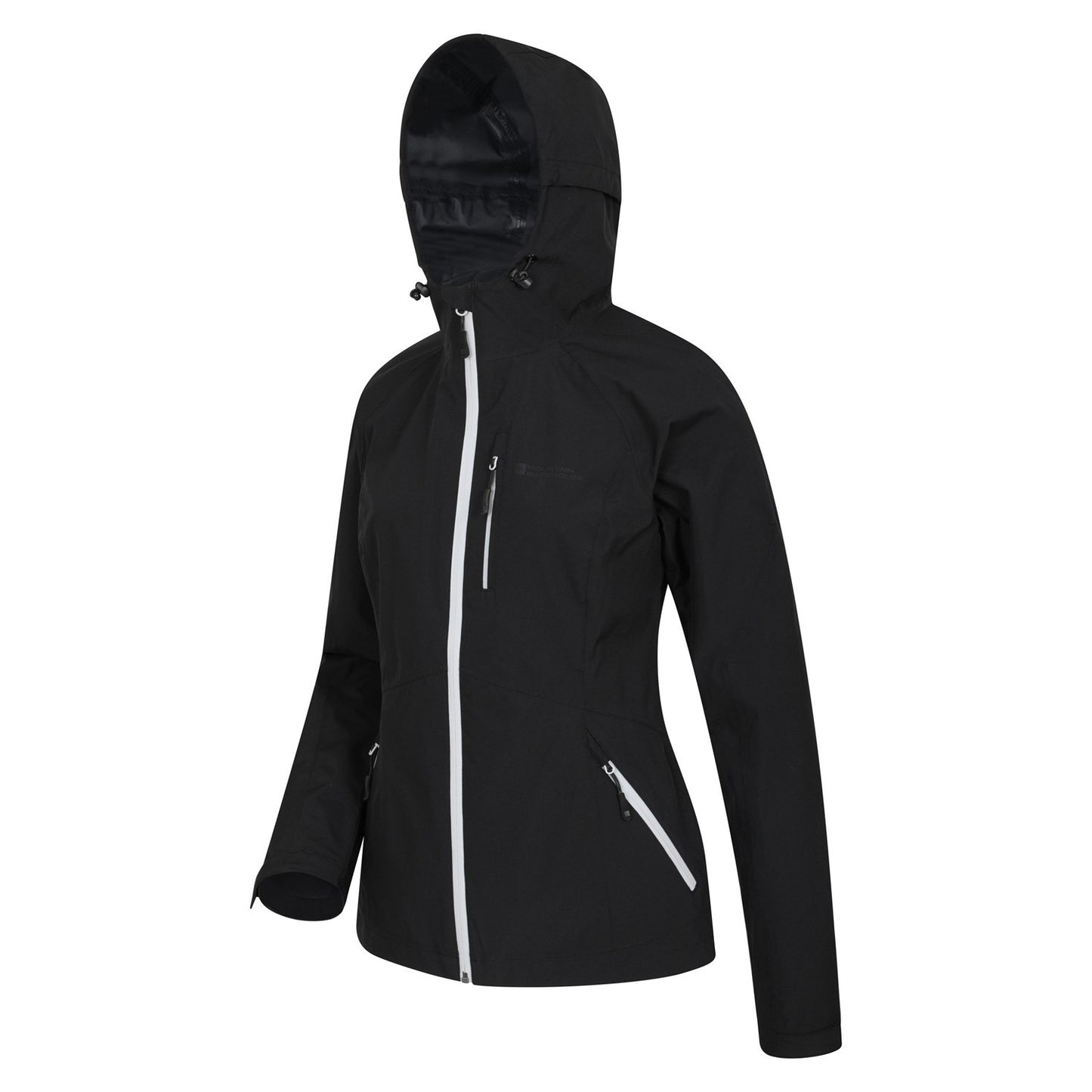 Black - Side - Mountain Warehouse Womens-Ladies Lightweight 2.5 Layer Waterproof Jacket