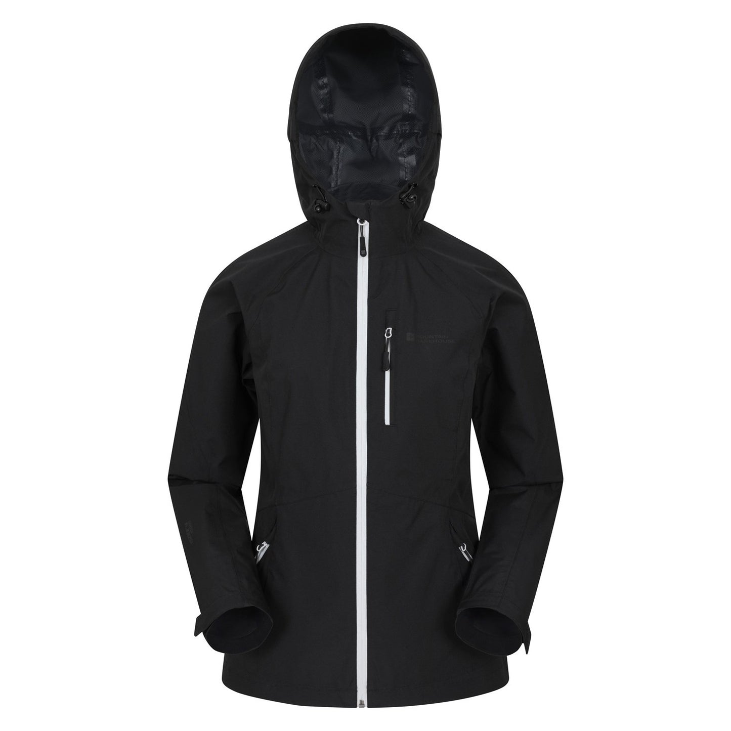 Black - Front - Mountain Warehouse Womens-Ladies Lightweight 2.5 Layer Waterproof Jacket