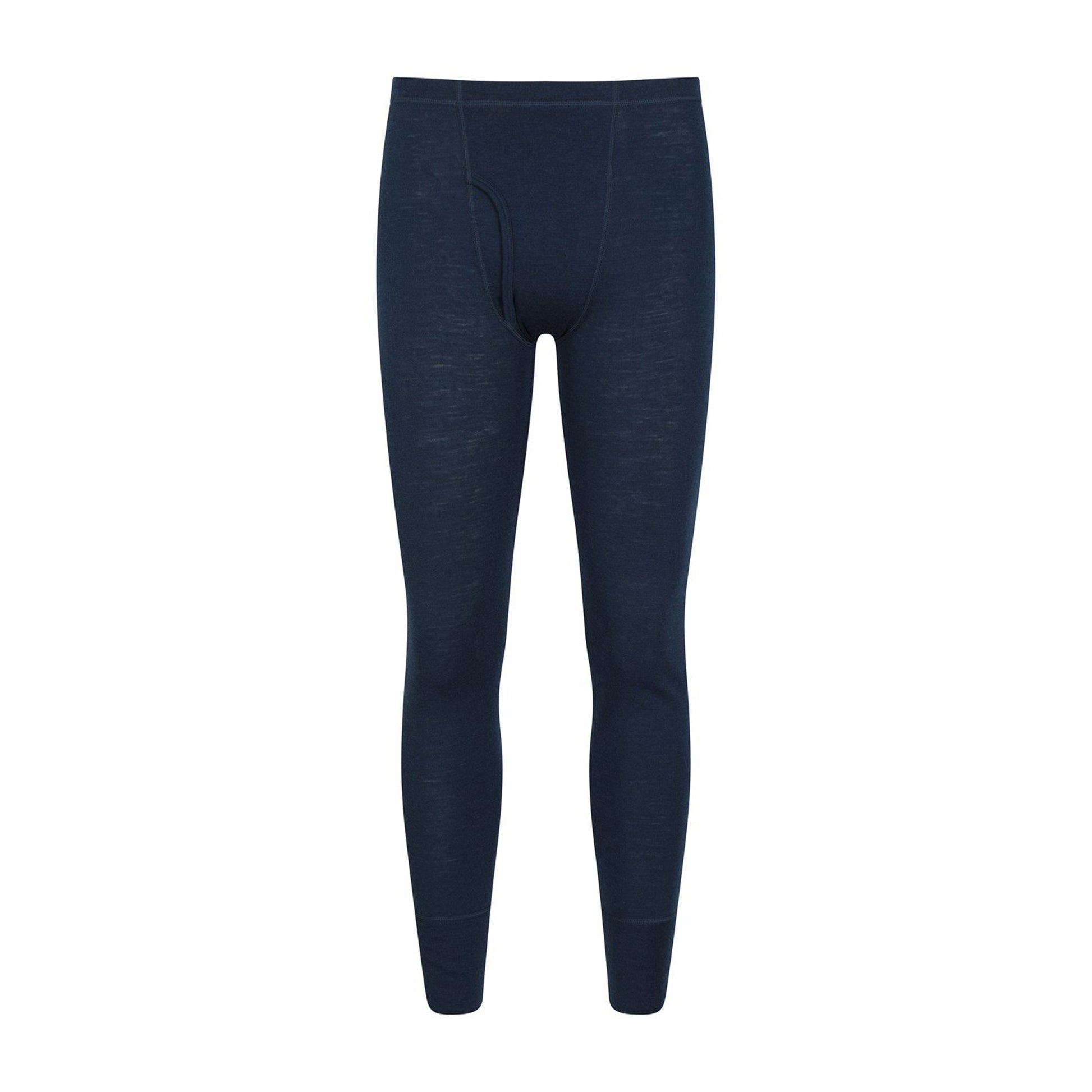 Navy - Close up - Mountain Warehouse Mens Merino Wool Thermal Base Layers Set