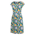Tropical Blue - Side - Mountain Warehouse Womens-Ladies Sorrento Leaves UV Protection Skater Dress
