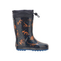 Teal - Pack Shot - Mountain Warehouse Childrens-Kids Dinosaur Skeleton Wellington Boots