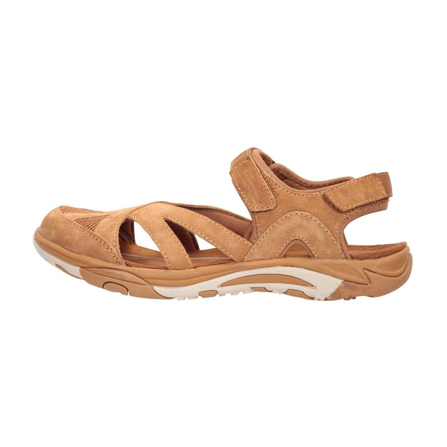 Brown - Pack Shot - Mountain Warehouse Womens-Ladies Sussex Wolverine Suede Sandals