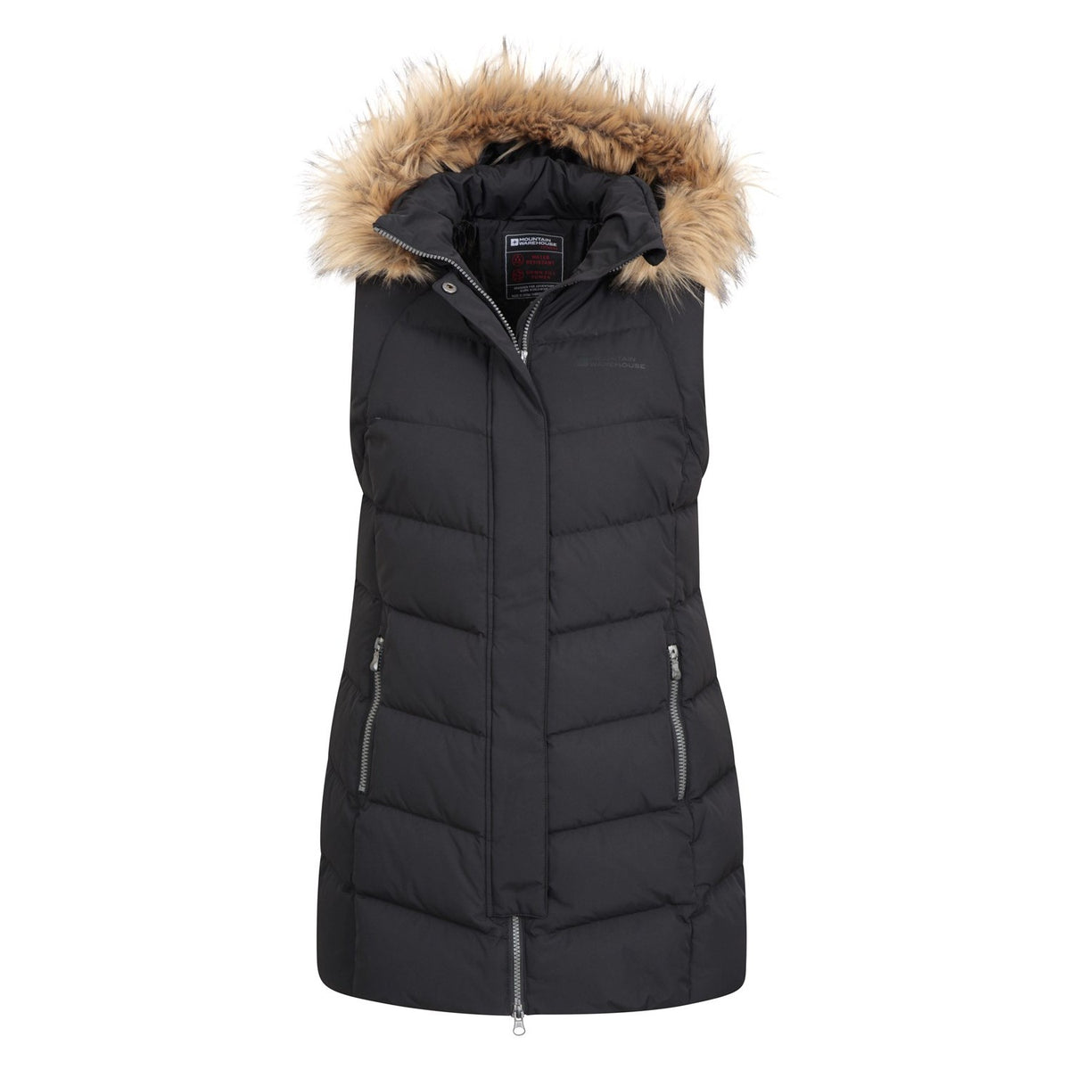 Black - Pack Shot - Mountain Warehouse Womens-Ladies Isla Extreme Gilet