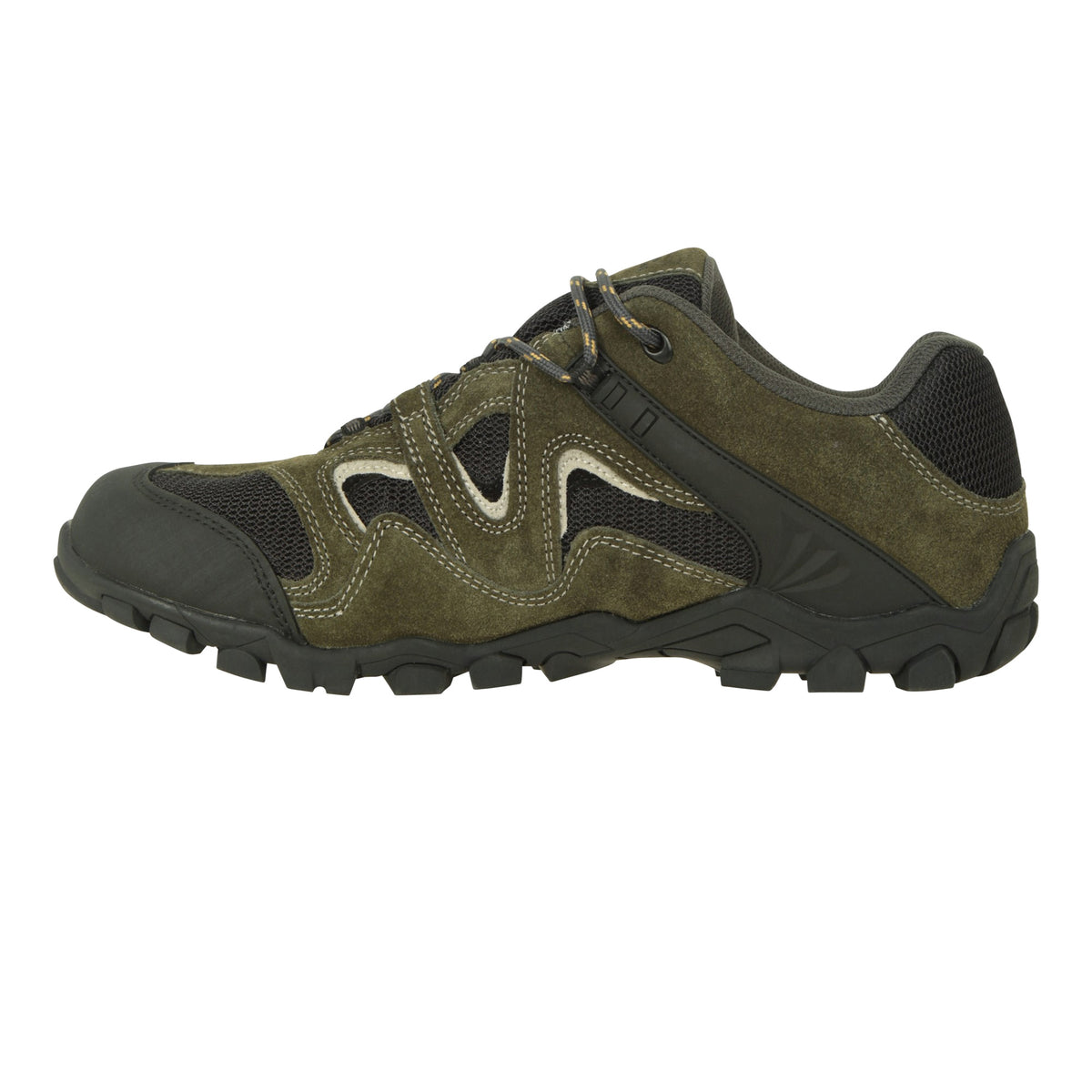 Khaki - Lifestyle - Mountain Warehouse Mens Curlews Waterproof Suede Walking Shoes