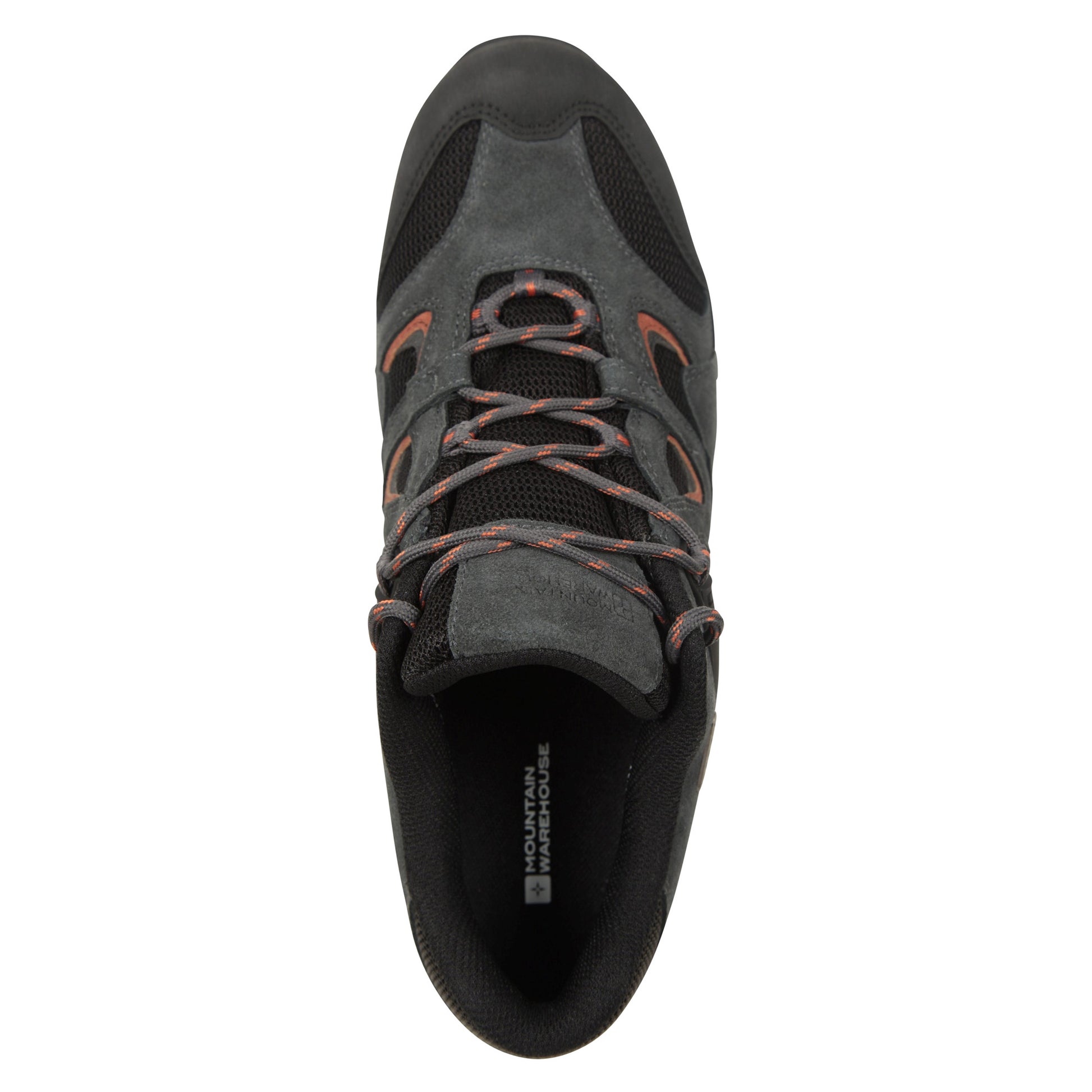 Dark Grey - Pack Shot - Mountain Warehouse Mens Curlews Waterproof Suede Walking Shoes