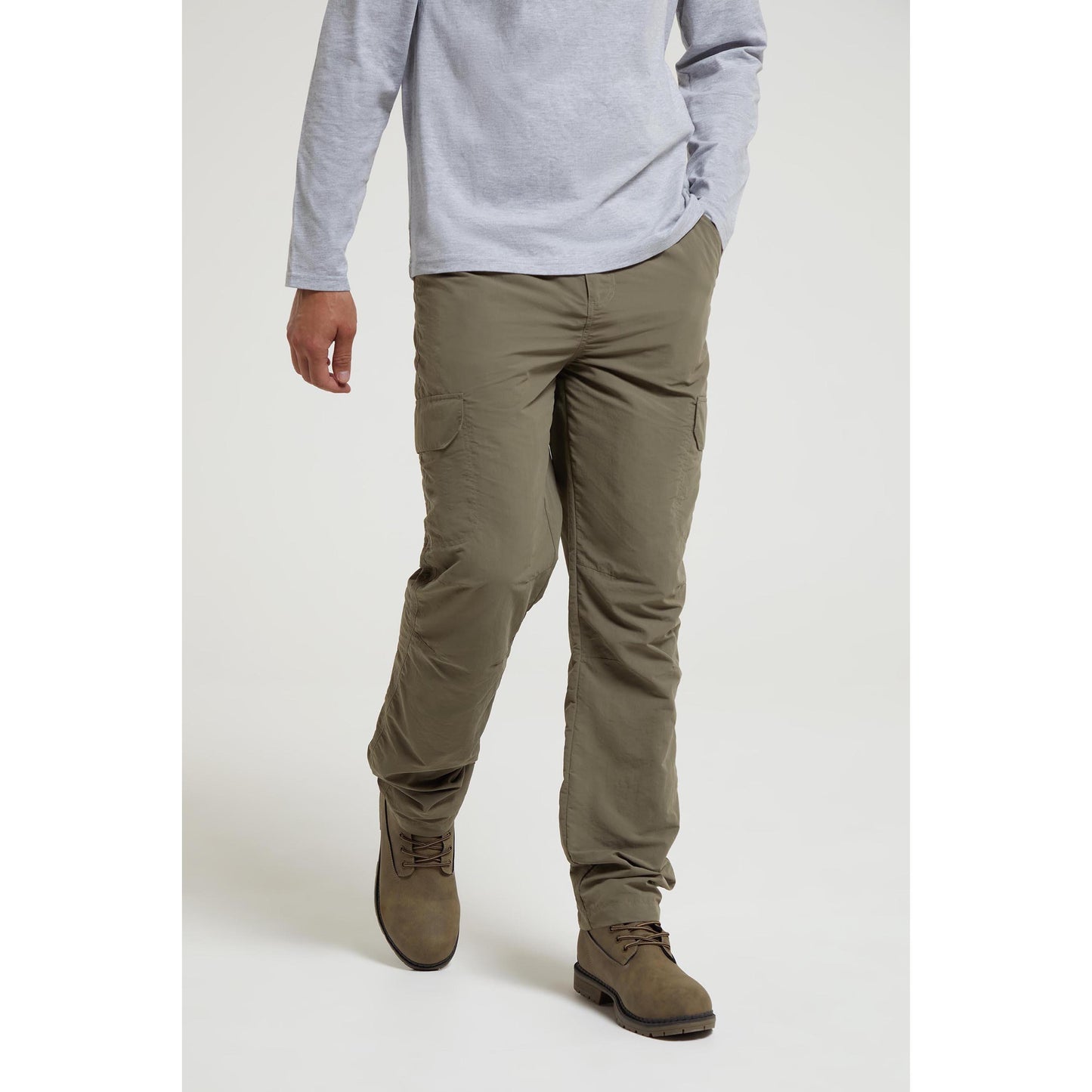 Dark Beige - Front - Mountain Warehouse Mens Navigator Mosquito Repellent Regular Trousers