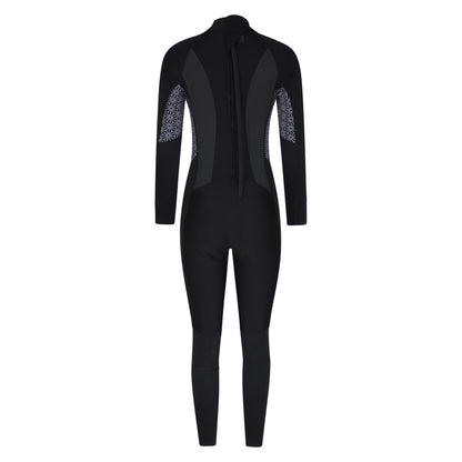 Black - Back - Mountain Warehouse Womens-Ladies Printed Full Wetsuit