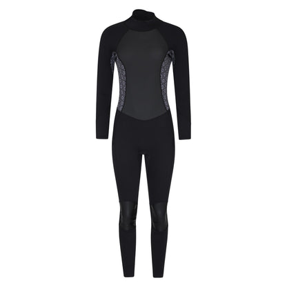 Black - Front - Mountain Warehouse Womens-Ladies Printed Full Wetsuit