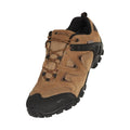 Dark Beige - Front - Mountain Warehouse Mens Curlews Waterproof Suede Walking Shoes