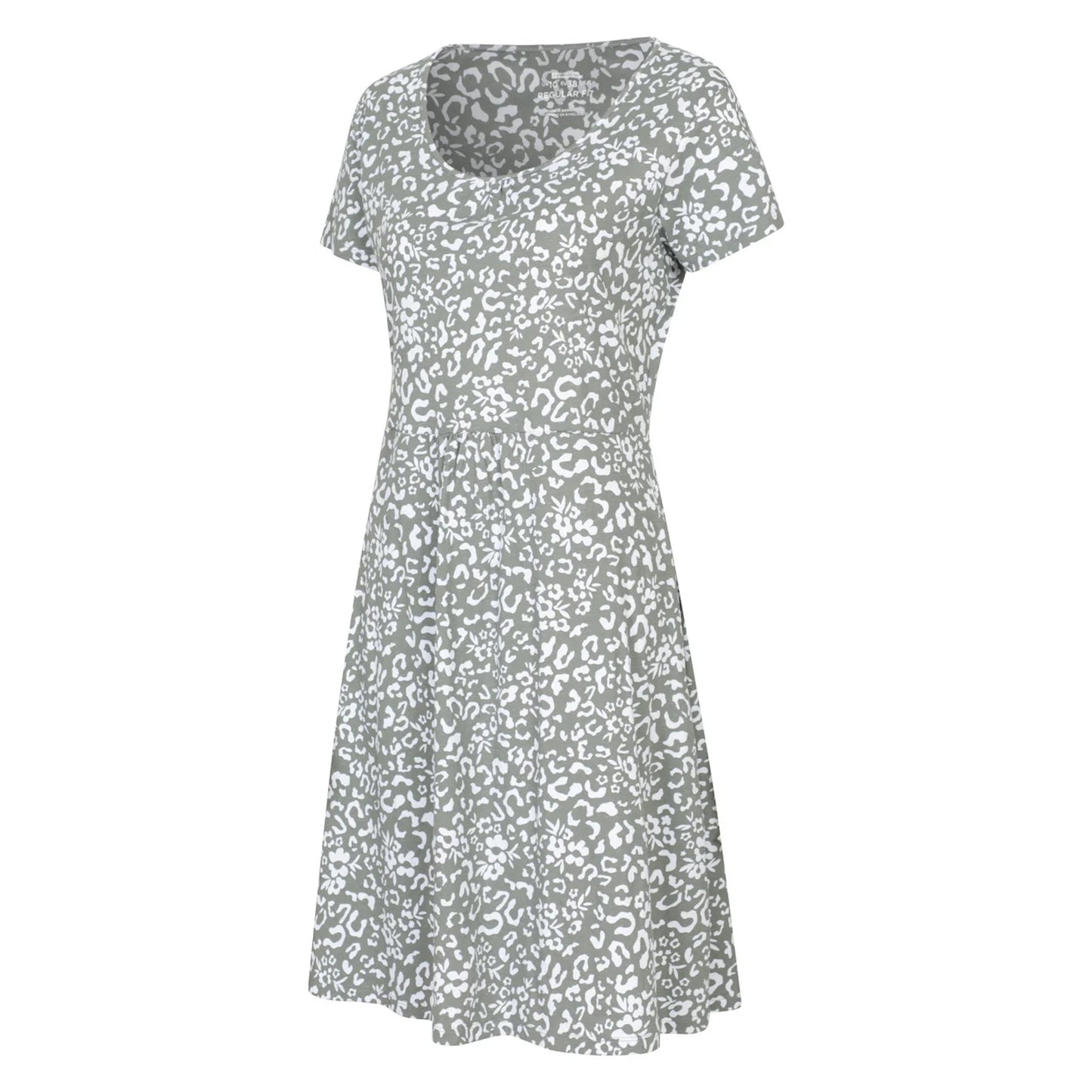 Light Khaki - Side - Mountain Warehouse Womens-Ladies Flora Denim UV Protection Midi Dress