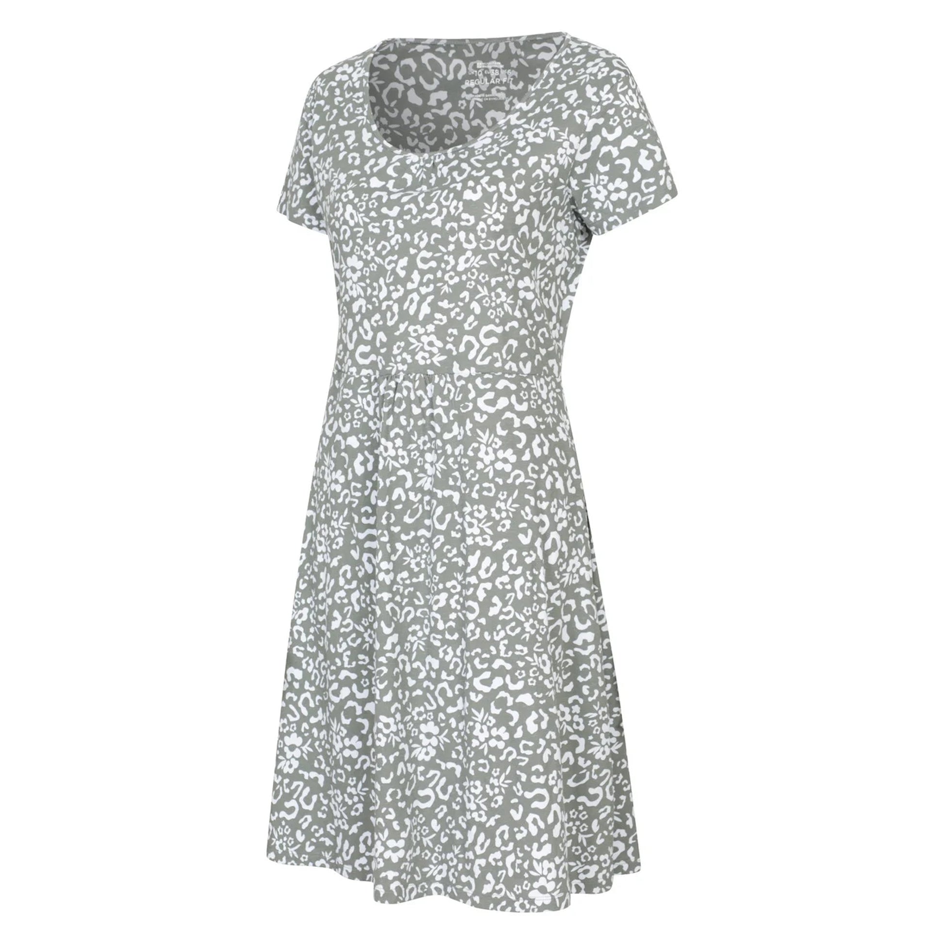 Light Khaki - Side - Mountain Warehouse Womens-Ladies Flora Denim UV Protection Midi Dress