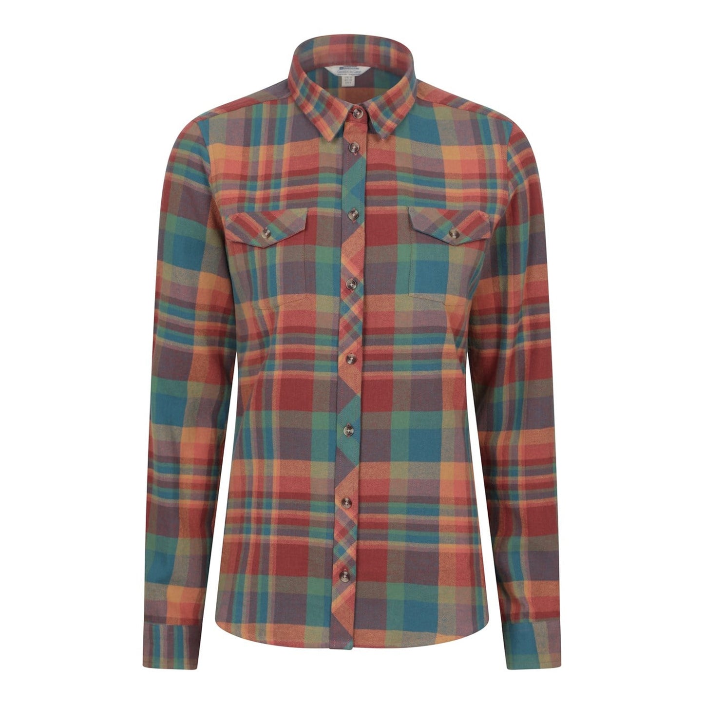 Burnt Orange - Front - Mountain Warehouse Womens-Ladies Willow Flannel Shirt
