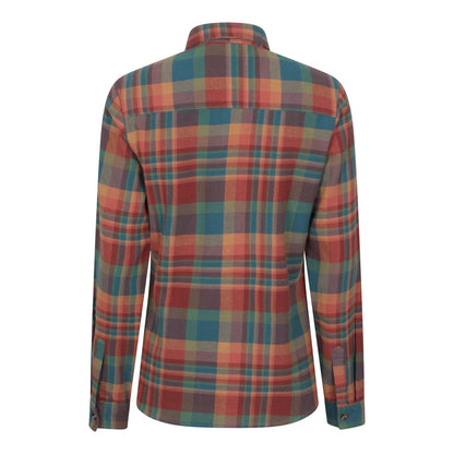Burnt Orange - Side - Mountain Warehouse Womens-Ladies Willow Flannel Shirt