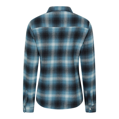 Dark Blue - Side - Mountain Warehouse Womens-Ladies Willow Flannel Shirt