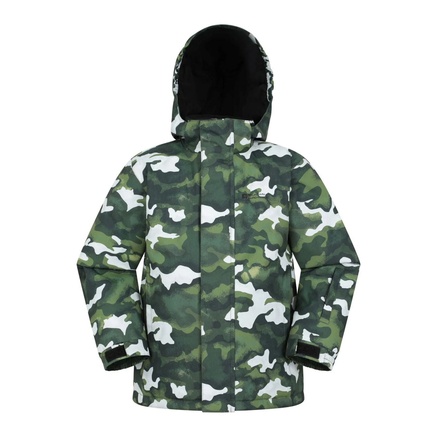 Dark Khaki - Back - Mountain Warehouse Childrens-Kids Printed Ski Jacket Set