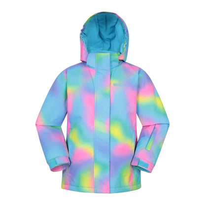 Bright Pink - Back - Mountain Warehouse Childrens-Kids Printed Ski Jacket Set