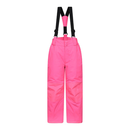 Bright Pink - Close up - Mountain Warehouse Childrens-Kids Printed Ski Jacket Set