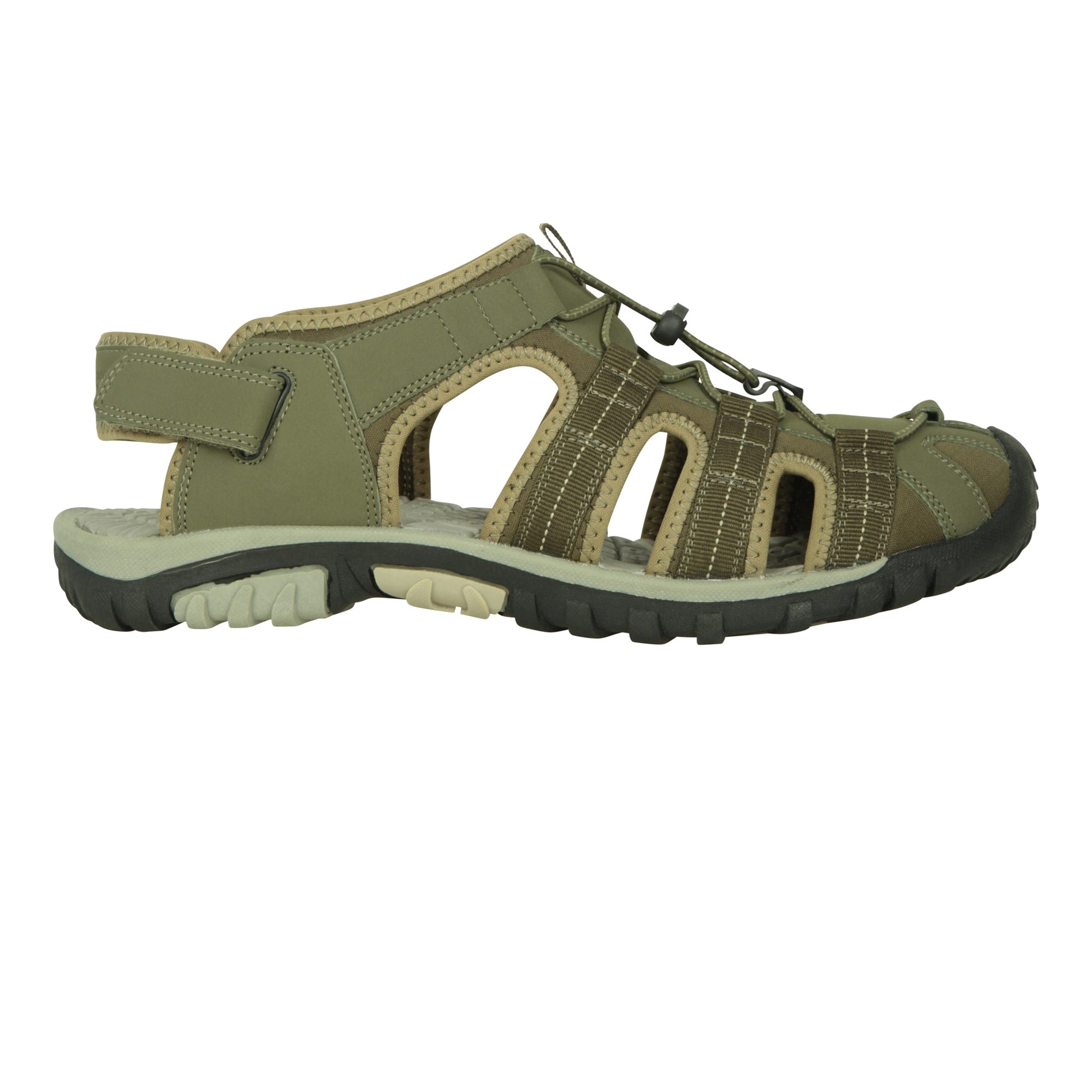 Khaki Green - Back - Mountain Warehouse Mens Trek Sandals