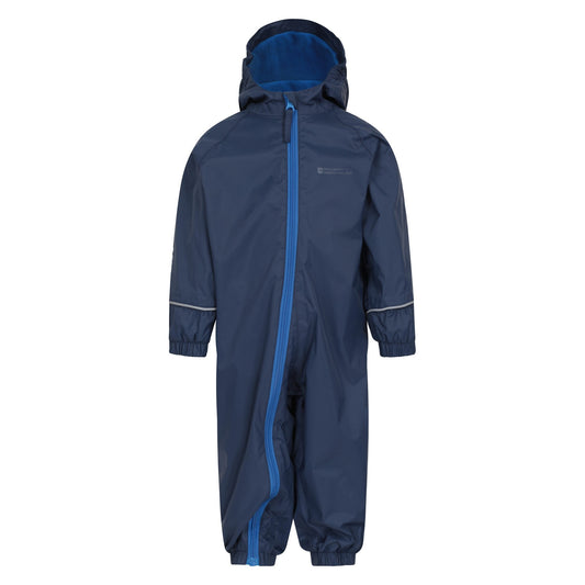 Navy - Front - Mountain Warehouse Childrens-Kids Spright Waterproof Rain Suit