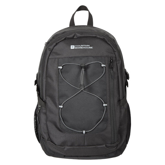 Black - Front - Mountain Warehouse Peregrine Logo Backpack