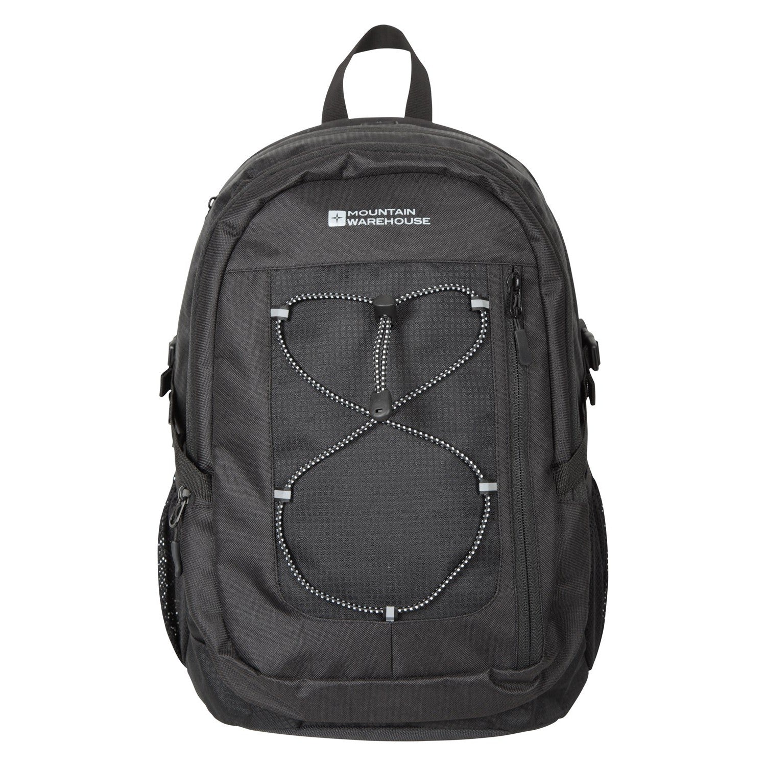 Black - Front - Mountain Warehouse Peregrine Logo Backpack