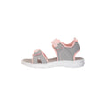 Coral-Grey-White - Pack Shot - Mountain Warehouse Childrens-Kids Tide Patterned Sandals