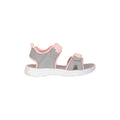Coral-Grey-White - Close up - Mountain Warehouse Childrens-Kids Tide Patterned Sandals