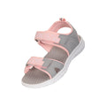 Coral-Grey-White - Front - Mountain Warehouse Childrens-Kids Tide Patterned Sandals