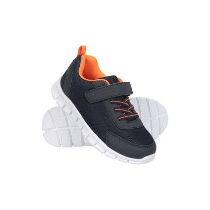 Orange - Close up - Mountain Warehouse Childrens-Kids Lightweight Sports Trainers