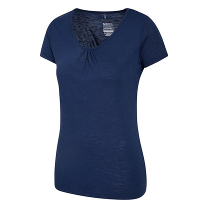 Navy - Side - Mountain Warehouse Womens-Ladies Agra T-Shirt