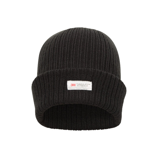 Black - Front - Mountain Warehouse Mens Knitted Thinsulate Beanie