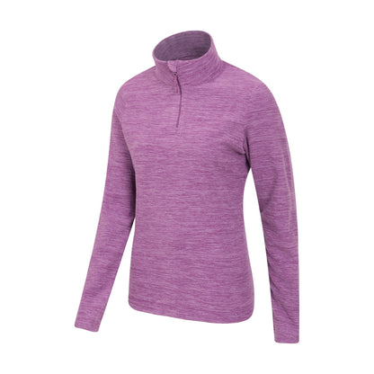 Dusky Wine - Side - Mountain Warehouse Womens-Ladies Snowdon Melange Fleece Top