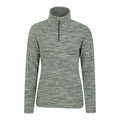 Green - Front - Mountain Warehouse Womens-Ladies Snowdon Melange Fleece Top