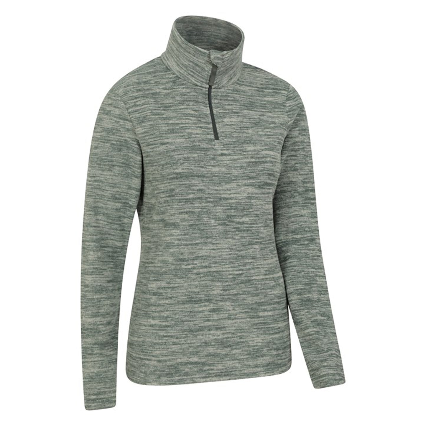 Khaki - Back - Mountain Warehouse Womens-Ladies Snowdon Melange Fleece Top