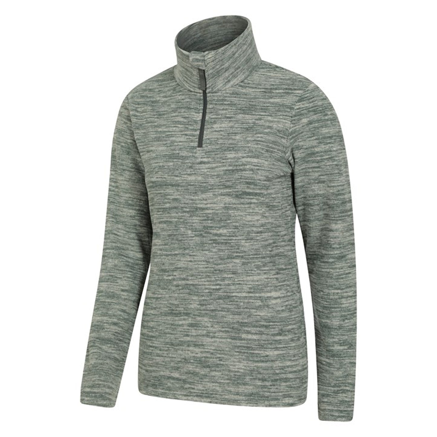 Khaki - Side - Mountain Warehouse Womens-Ladies Snowdon Melange Fleece Top