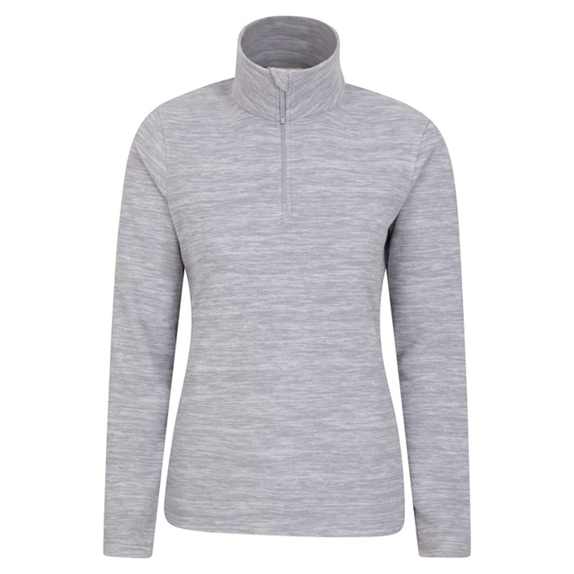 Grey - Front - Mountain Warehouse Womens-Ladies Snowdon Melange Fleece Top