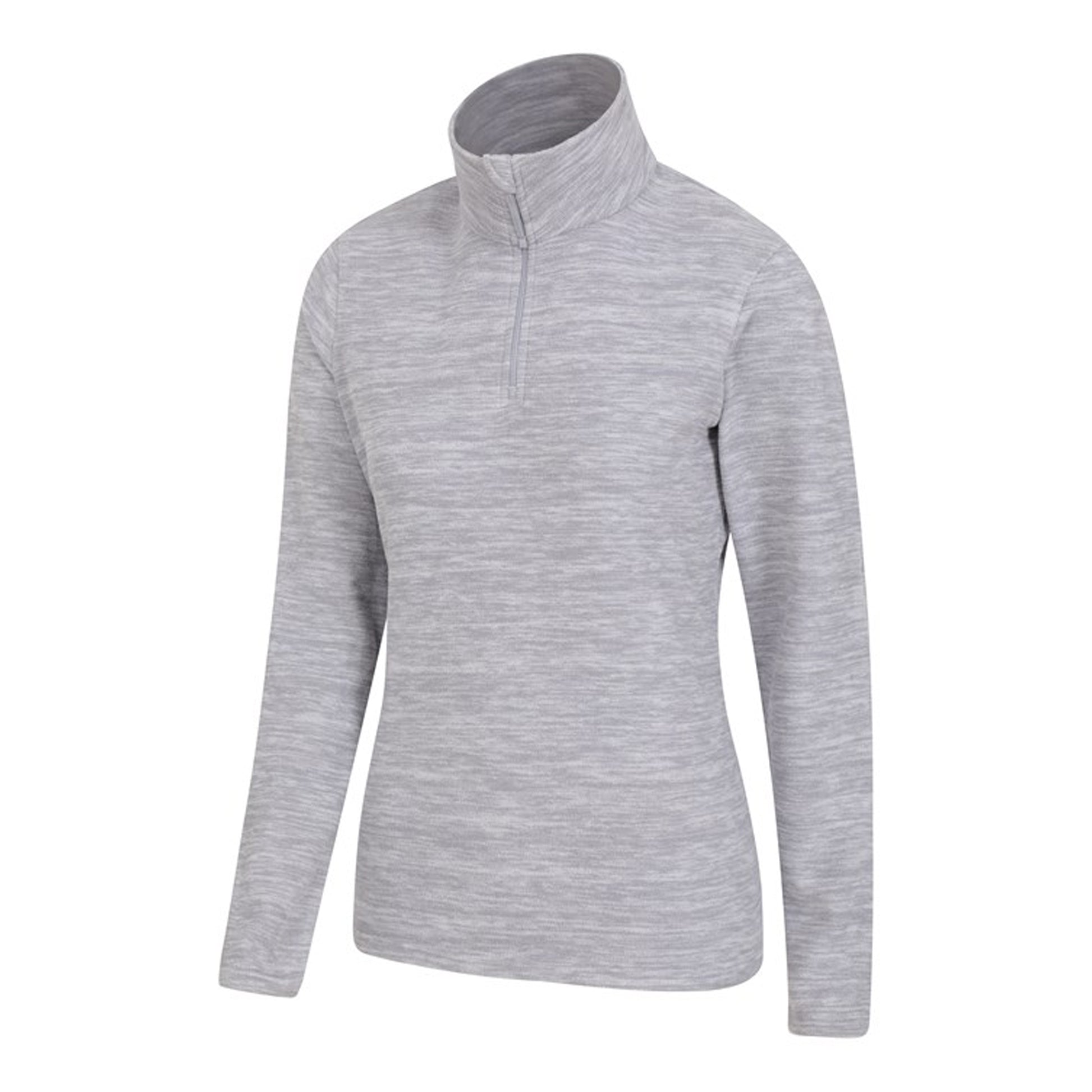 Grey - Side - Mountain Warehouse Womens-Ladies Snowdon Melange Fleece Top