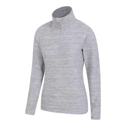 Grey - Side - Mountain Warehouse Womens-Ladies Snowdon Melange Fleece Top