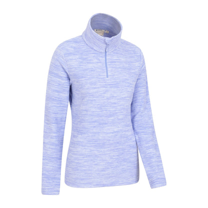 Lilac - Back - Mountain Warehouse Womens-Ladies Snowdon Melange Fleece Top