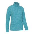 Teal - Back - Mountain Warehouse Womens-Ladies Snowdon Melange Fleece Top